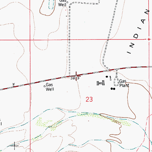 Topographic Map of Indian Basin Plant, NM