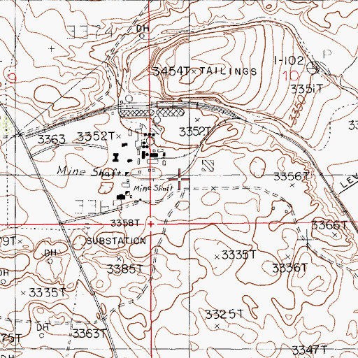 Topographic Map of Amax Potash Refinery, NM