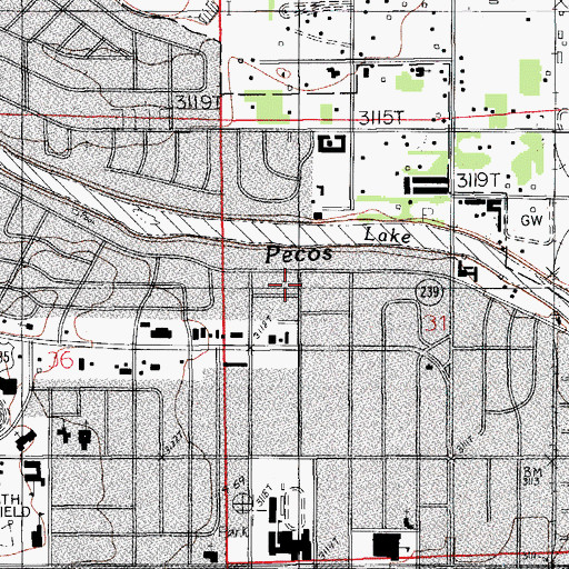 Topographic Map of Constructors Pit Incorporated Crusher, NM