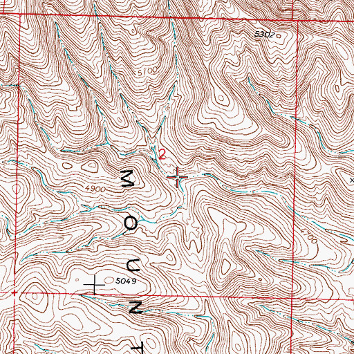 Topographic Map of Gilliland, NM