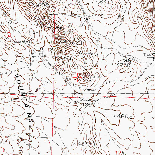 Topographic Map of Horseshoe Deposit, NM