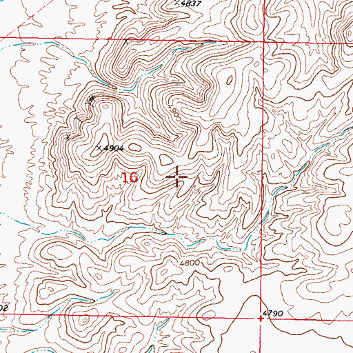Topographic Map of Iron Hill District, NM