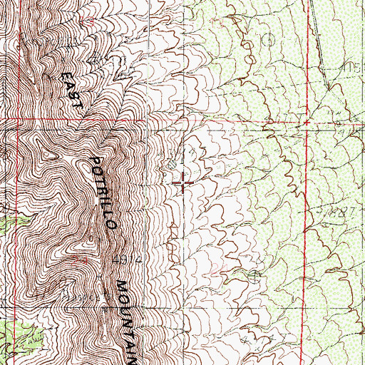 Topographic Map of Federal 'H' Number One Mine, NM