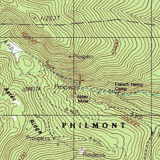 Topographic Map of Highland Mary, NM