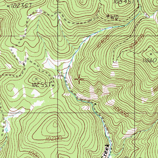 Topographic Map of Gold Dollar, NM