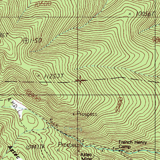 Topographic Map of Rosebud, NM