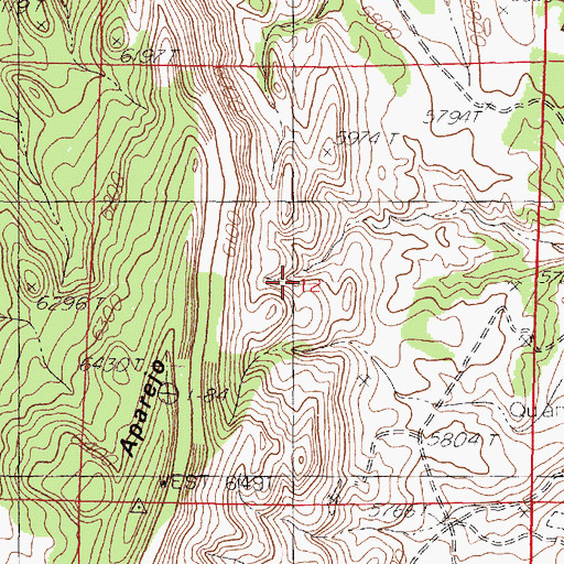 Topographic Map of All American Marble Claims, NM