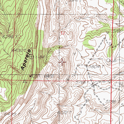 Topographic Map of Lucero Quarry, NM