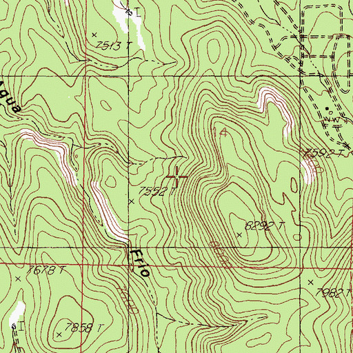 Topographic Map of Stendel, NM
