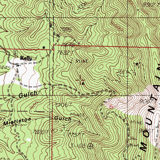 Topographic Map of South Juanita, NM