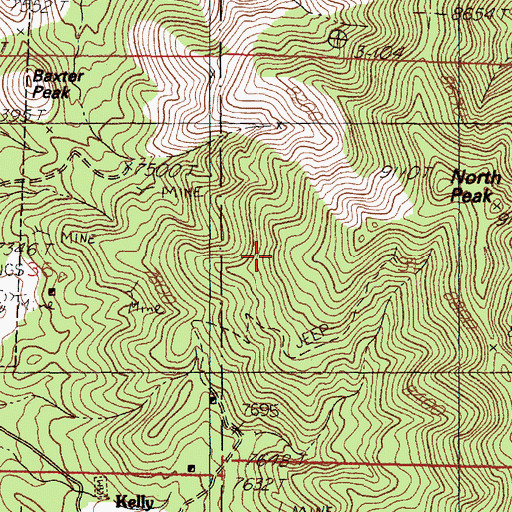 Topographic Map of Sampson, NM