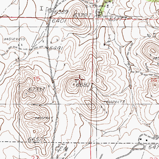 Topographic Map of Heister, NM