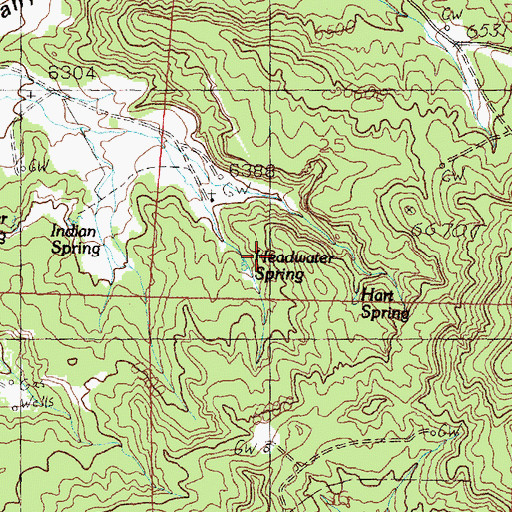 Topographic Map of Hart Spring Number 1, NM