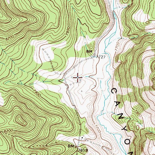 Topographic Map of Coyote Creek State Park, NM