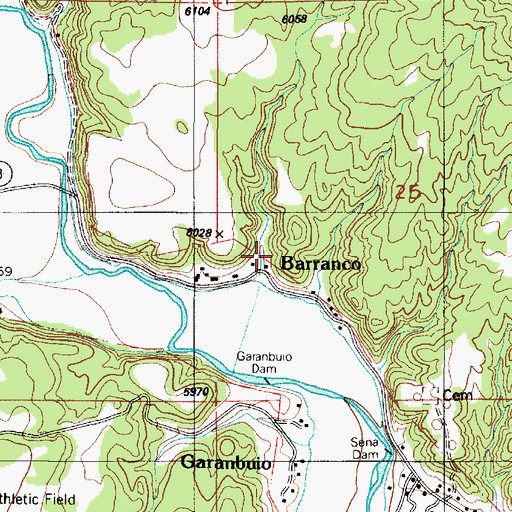 Topographic Map of Barranco, NM