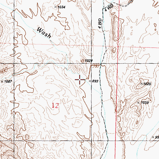 Topographic Map of Paloma Wash, AZ
