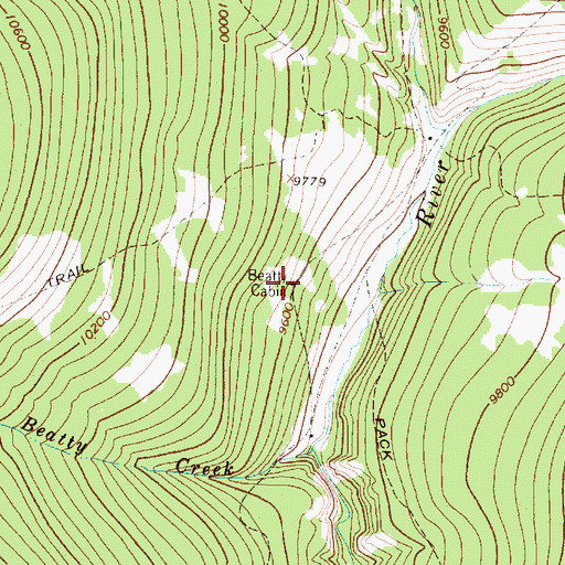Topographic Map of Beatty Cabin, NM