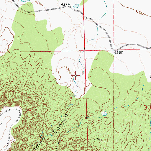 Topographic Map of Deadman Canyon, NM