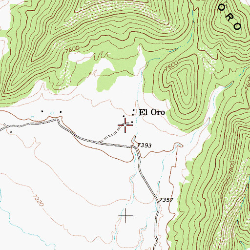 Topographic Map of El Oro, NM