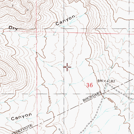 Topographic Map of Hell Canyon, NM
