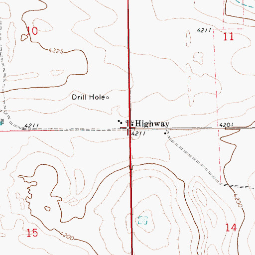 Topographic Map of Highway, NM