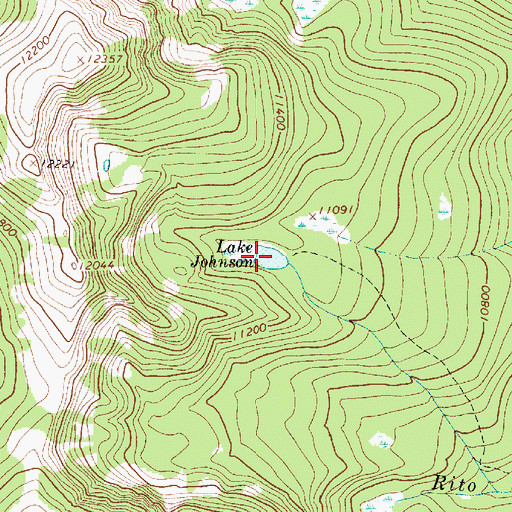 Topographic Map of Lake Johnson, NM