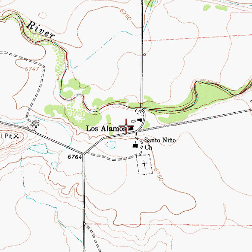 Topographic Map of Los Alamos, NM