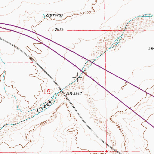 Topographic Map of Plaza Larga Creek, NM