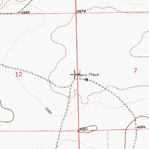 Topographic Map of Rain Place, NM