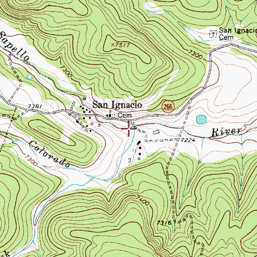 Topographic Map of Rito Colorado, NM