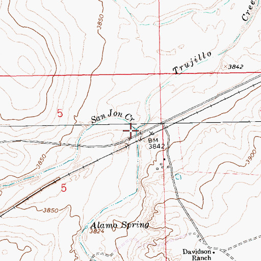 Topographic Map of San Jon Creek, NM