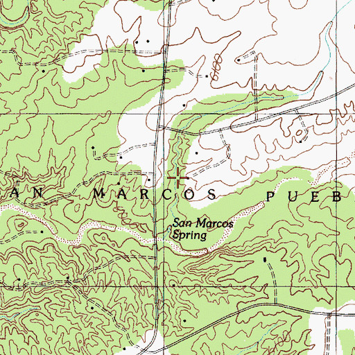 Topographic Map of San Marcos Pueblo Grant, NM