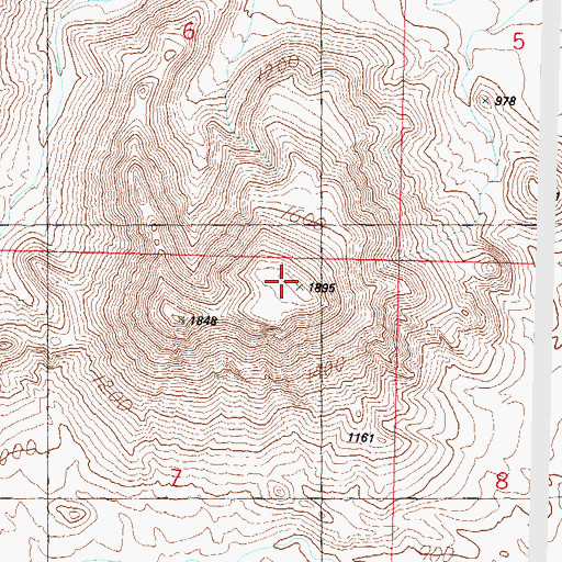 Topographic Map of Palomas Mountains, AZ