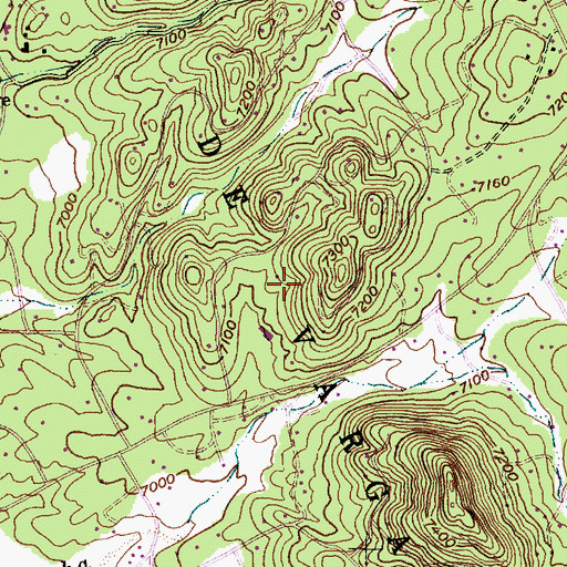 Topographic Map of Sebastian de Vargas Grant, NM