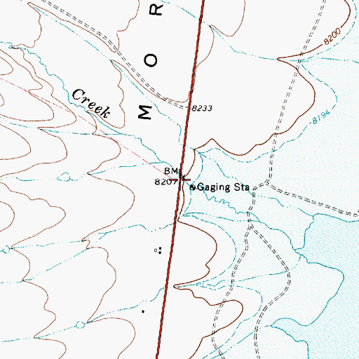 Topographic Map of Sixmile Creek, NM