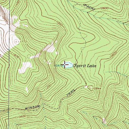Topographic Map of Spirit Lake, NM