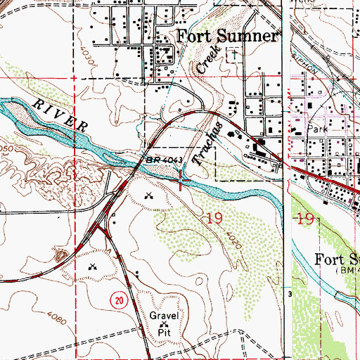 Topographic Map of Truchas Creek, NM