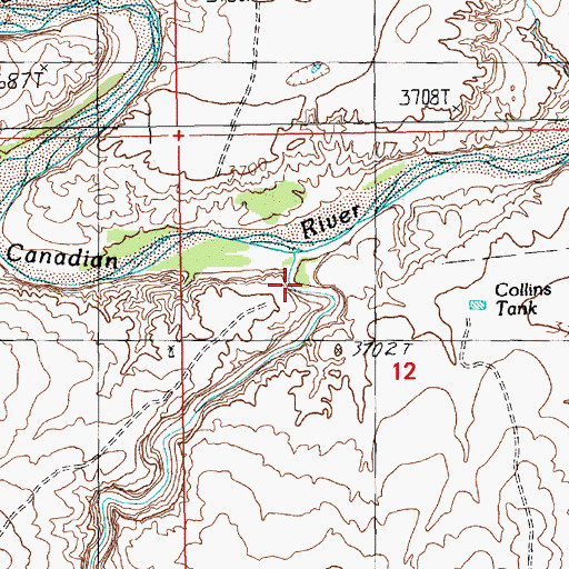 Topographic Map of Tuscocoillo Canyon, NM