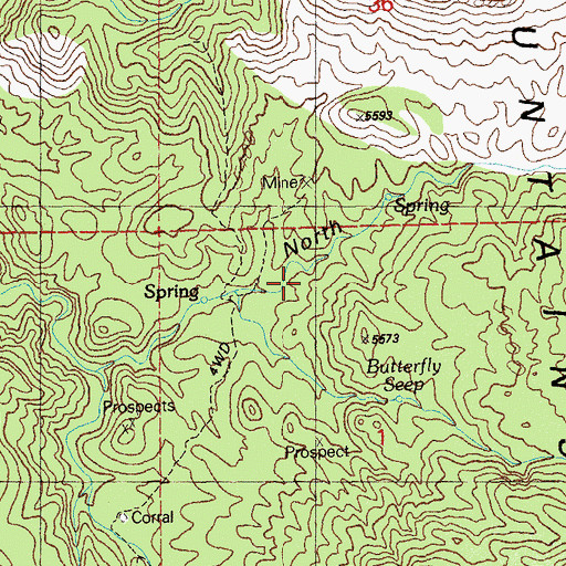 Topographic Map of Butterfly Seep, NM