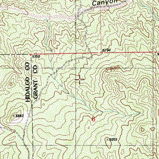 Topographic Map of Miller Spring, NM