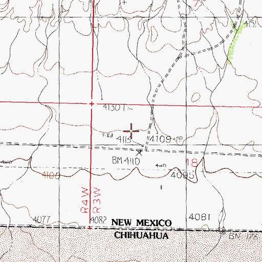 Topographic Map of Monument (historical), NM