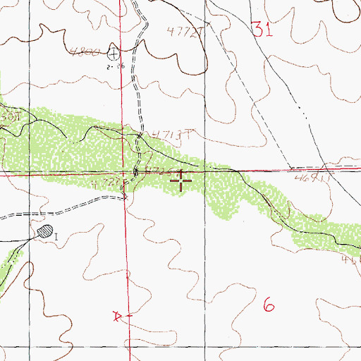 Topographic Map of Meno Adams Ranch, NM