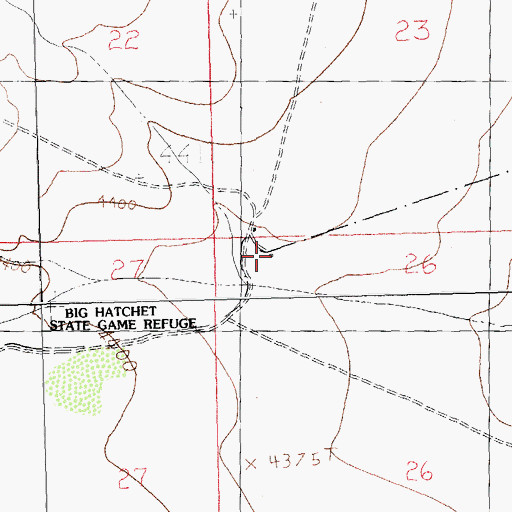 Topographic Map of Mengus Tank, NM