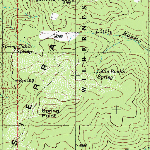 Topographic Map of Little Bonito Creek, NM