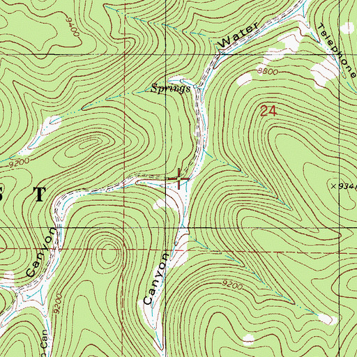 Topographic Map of Cathey Canyon, NM