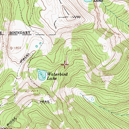 Topographic Map of Water Bird Lake, NM