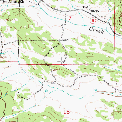 Topographic Map of Upper Black Lake School, NM