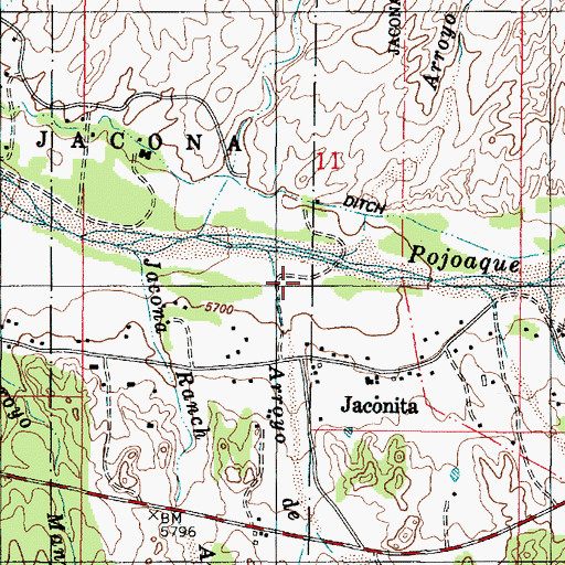 Topographic Map of Arroyo de Jaconito, NM