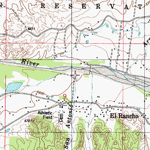 Topographic Map of Arroyo de San Antonio, NM