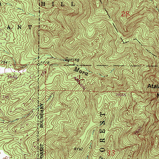 Topographic Map of Atalaya Trail, NM